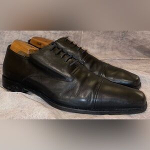 Tom Ford Era Gucci G Logo Accent Oxfords Derby Dress Shoes 10.5 9.5 UK Italy Vtg